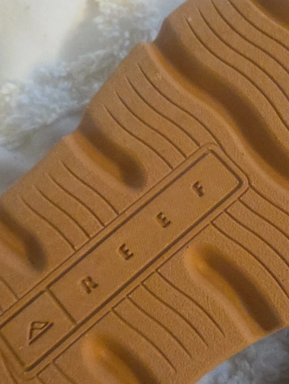 REEF Tan Platform Thong Sandals